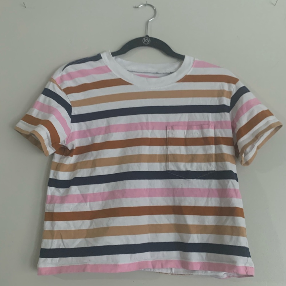 Madewell Striped Crop Top